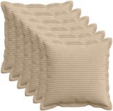 vidaXL - Kussensloop - 6 stuks - HOUTEN - Taupe - 40 x 40 cm - corduroy