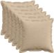 vidaXL - Kussensloop - 6 stuks - HOUTEN - Taupe - 40 x 40 cm - corduroy