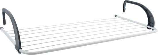 MSV Inklapbaar wasgoedrekje - 7 meter - Ophangbaar - 36 x 74 cm - Wit
