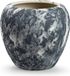 Jodeco Plantenpot/bloempot Marble - wit/zwart - keramiek - D18 x H16 cm