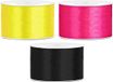 Ruban décoratif/ruban cadeau/ruban de satin - Lot de 3 pièces - jaune/rose/noir - 38 mm x 25 m
