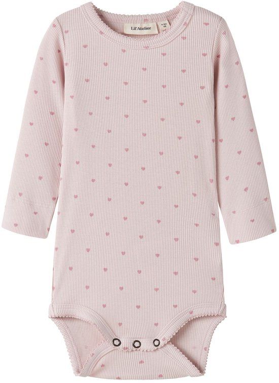 Lil' Atelier Baby Romper Print Hushed Violet Gebloemd 74