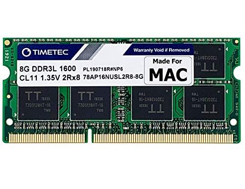 Timetec Hynix IC Apple DDR3 1600MHz PC3-12800 SODIMM Memory Upgrade For MacBook Pro 13-inch/15-inch Mid 2012, iMac 21.5-inch Late 2012/Early 2013,27-inch Late 2012/ 2013,Retina 5K display Late 2014/Mid 2015,Mac mini Late 2012/ Server (8GB)