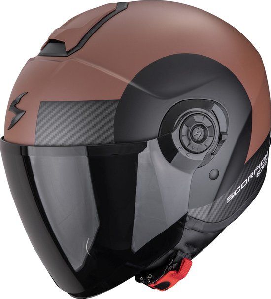 Scorpion Exo-City II Sheer Jethelm - Bruin/zwart - Maat M