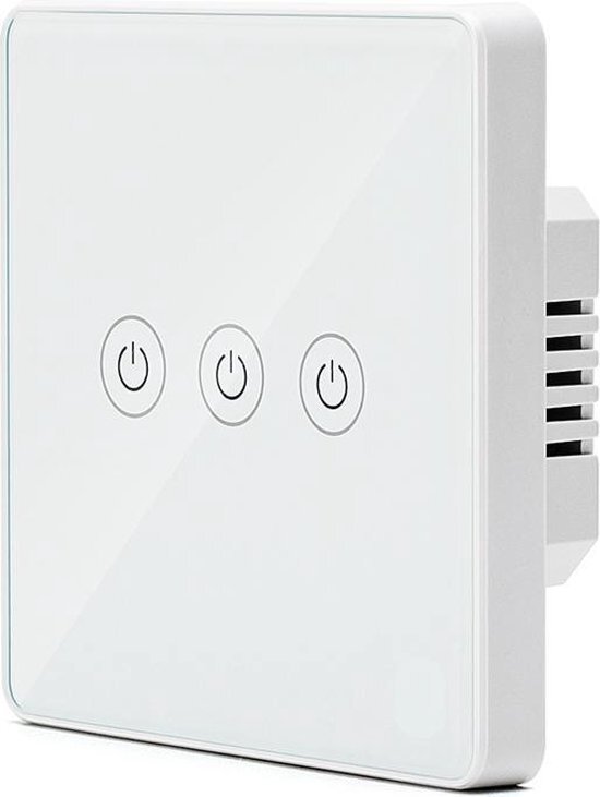 Be-Life BELIFE® Smart Muurschakelaar - WIFI - inbouwschakelaar - Wall Switch - Slimme wandschakelaar touch - Smart Switch met Touch of App - Driepolige Schakelaar - Wit