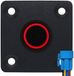 ProRide Interrupteur à pression en métal Panneau encastrable 12V ON-OFF - 16mm - avec câble de connexion - 12V/24V - Indicateur LED Rouge