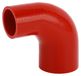 Tuyau de refroidissement Silicone - 90 degrés - Diamètre intérieur 45mm/60mm - Rouge - Tressé multicouche - Température jusqu'à 300℃ - Tuyau en silicone