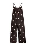 Next - Dames - Cami jumpsuit - Chocolate Brown Polka Dot