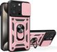 Techsuit Hoesje geschikt voor Apple iPhone 16 Pro - Camshield Back Cover - Roségoud