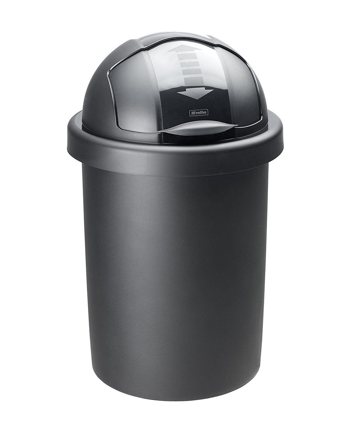 Rotho Roll Bob Afvalemmer 30L Zwart