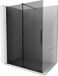 Mexen Velar paroi de douche coulissant Walk-in 140 x 200 cm, graphite 8 mm, noir