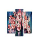 Homemania Wandafbeelding, 3 stuks, natuur, voor woonkamer, slaapkamer, meerkleurig, 57 x 0,3 x 60 cm, HM203MDF20, MDF