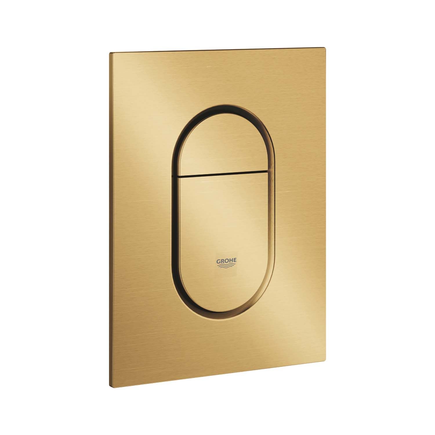 GROHE Arena Cosmopolitan S Bedieningspaneel Toilet - Verticaal - Dual Flush - Geborsteld Cool sunrise (mat goud) - Slank formaat