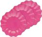 Givi Italia Feestbordjes/gebaksbordjes - schulprand - 40x - fuchsia roze - rond - papier/karton - 21 cm - kinderfeestje