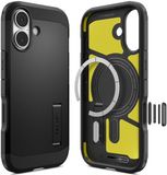 Spigen Tough Armor T MagFit - Hoesje Geschikt voor Apple iPhone 17 - Compatibel met MagSafe - Back Cover met Standaard - Zwart