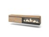 INNOVATION HOME FURNISH S.L. Meuble TV effet bois de chêne 208x35x45cm cheminée effet feu XXL