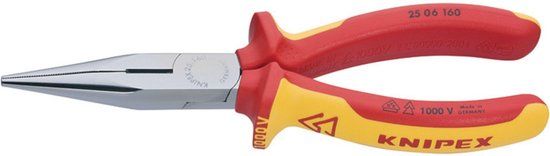 Knipex Radiotang recht inclusief zijsnijder 160mm 2506-160
