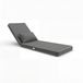 Matelas Transat Premium 190x60 Gris Foncé - Épais 10cm & Têtière (Déhoussable)
