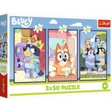 Trefl Bluey Familie Legpuzzel 3x50 Stukjes
