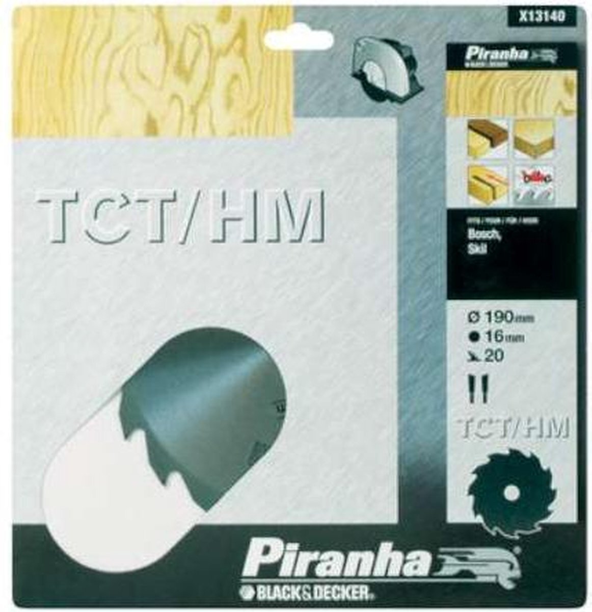 Piranha PiranhaCirkelzaagblad TCT/HM 190x16mm (20) X131410-XJ