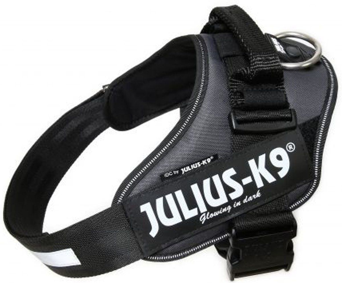 JULIUS K9 IDC Powertuig/Harnas - Maat 1/66-85cm - L - Antraciet