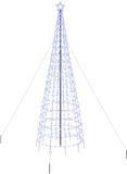 vidaXL LED Kerstboom EKENAS 400 cm 800 LED's Blauw Staal