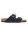 BIRKENSTOCK Arizona Vegan Birkibuc Narrow Fit Earthy Black Muiltjes Zwart