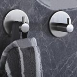 CHPN Goodies and Living Groothandel Haakjes Zilver RVS Zelfklevend 2 stuks