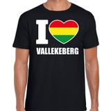 Bellatio Decorations Carnaval t-shirt I love Vallekeberg voor heren - zwart - Valkenburg - Carnavalshirt / verkleedkleding M