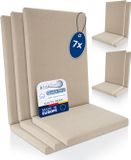 Beautissu QD-HL Set van 7 Premium Tuinstoelkussens Hoge Rug 122x48 cm Beige