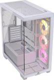 Corsair 3500X RS-R ARGB Mid-Tower PC Case with Tempered Glass, 3x 120mm ARGB Reverse Rotor Fans, White, ATX