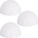 DEUBA Lampes solaires LED demi-rondes - Lot de 3 pièces