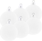 Merkloos / Sans marque Cotton Balls 9x Witte Cotton Balls kerstballen 6,5 cm