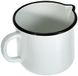 Krüger 4121 steelpan, email, 12 cm, wit