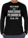 Bellatio Decorations Awesome Plumber - T-shirt voor heren, zwart, maat M