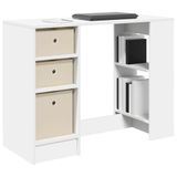 vidaXL Bureau Wit 100 x 40 x 75 cm Bewerkt hout