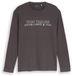 Tom Tailor - T-shirt met lange mouwen en logo-print - Maat S - Tarmac Grey