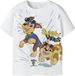 NAME IT Shirt 'NMMMACAS PAW' beige / bruin / goudgeel / wit