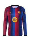 Nike FC Barcelona 2026/27 Stadium Home replica voetbalshirt met lange mouwen voor heren, Deep Garnet/Blue Void/Mineral Yellow, XL