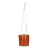 Pot de fleurs avec cordon de suspension, terre cuite, Ø 15,5 cm