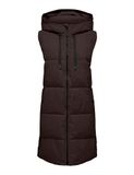 JDY JDYBLAIR LONG HOOD WAISTCOAT OTW SIJ Gilet Femme Chocolate Torte