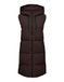 JDY JDYBLAIR LONG HOOD WAISTCOAT OTW SIJ Gilet Femme Chocolate Torte