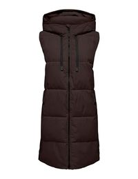 JDY JDYBLAIR LONG HOOD WAISTCOAT OTW SIJ Dames Bodywarmer Chocolate Torte