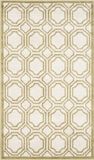 Safavieh Geometrisch Binnen/Outdoor Geweven Gebiedsdeken, Amherst Collection, AMT411, in Ivoor & Lichtgroen, 91 X 152 cm