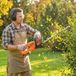 Cisaille à haies sans fil 18V avec batterie 2Ah, chargeur, lame double action 51 cm, orange