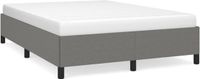 vidaXL Bedframe Stof Donkergrijs 140x200 cm