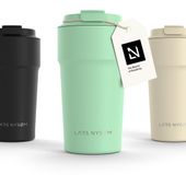 LARS NYSØM Bevægelse Thermos Coffee Mug-to-go 500ml - BPA-vrij met Isolatie - Lekvrije Roestvrijstalen Thermosbeker (Mint Green)