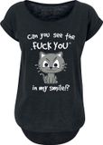 Tierisch Beestachtig Can You See The Fuck You In My Smile!? Dames T-shirt - zwart - XS