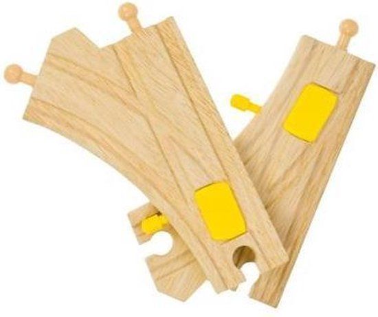 Bigjigs Houten Rails Mechanische Wissels - 2 stuks - Vanaf 6 jaar