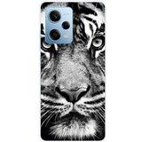 1001 coques Xiaomi Bedrukt siliconen hoesje compatibel met Xiaomi Redmi Note 12 Pro 5G, Xiaomi Poco X5 Pro Tigre blanc et noir